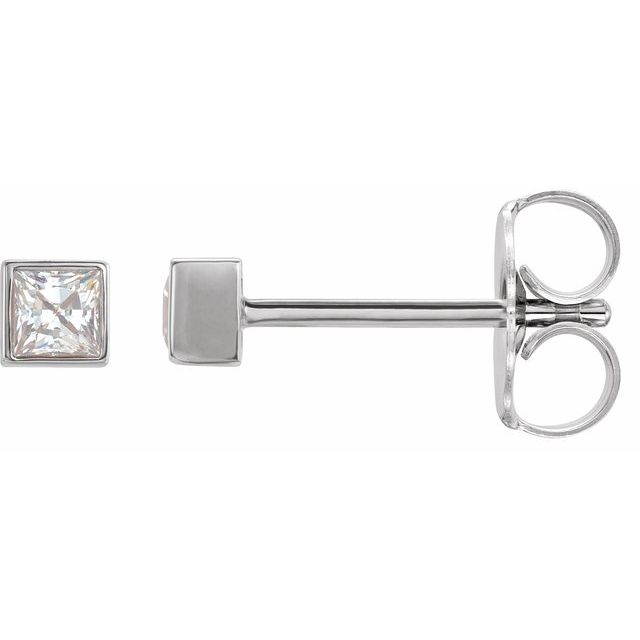 14K 1/2 CTW Lab-Grown Diamond Bezel-Set Earrings