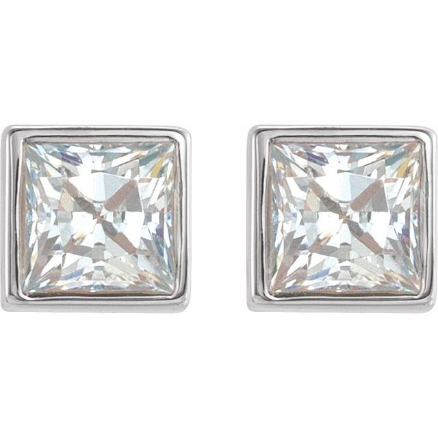 14K 1/2 CTW Lab-Grown Diamond Bezel-Set Earrings
