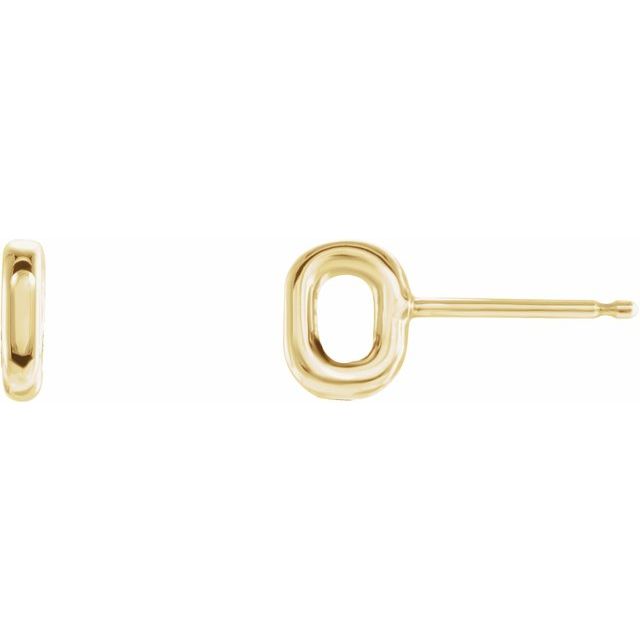 14K Open Oval Earring