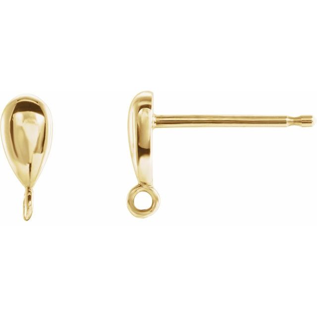 18K Teardrop Earring Top