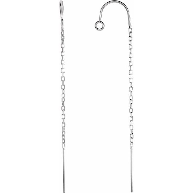 Sterling Silver Diamond-Cut Cable Chain Ear Threader