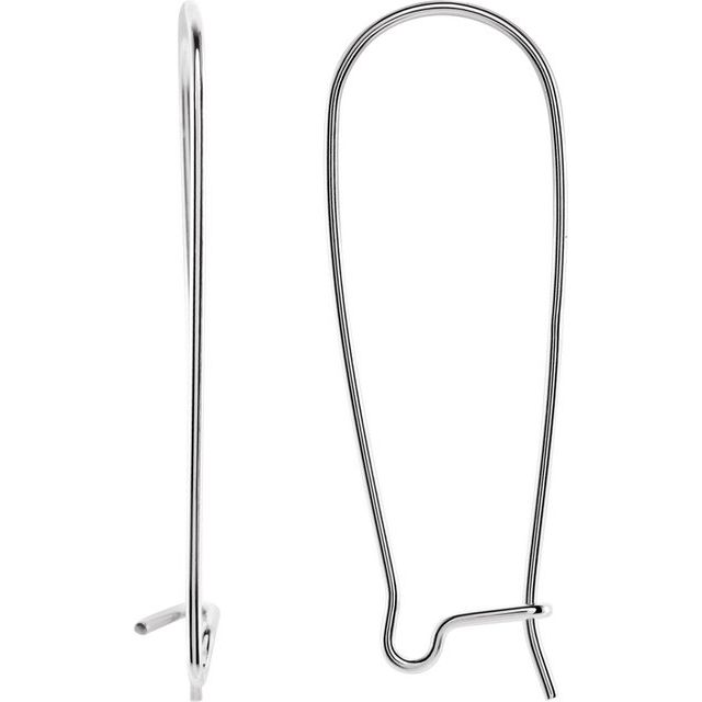 Sterling Silver Kidney Wire Earring Top