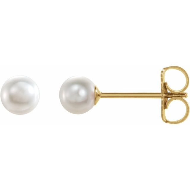 14K Cultured Akoya Pearl Earrings