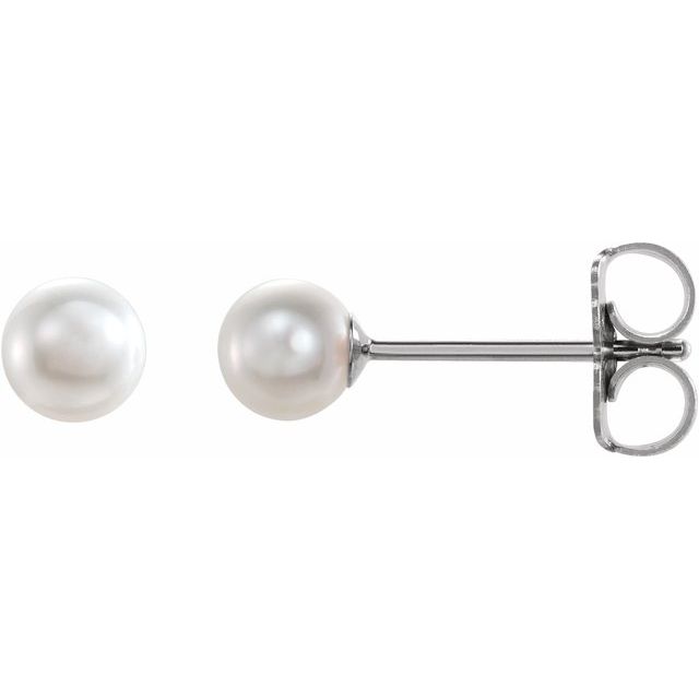 14K Cultured Akoya Pearl Earrings