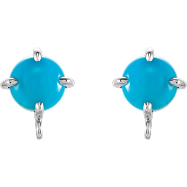 Natural Turquoise Earring Top