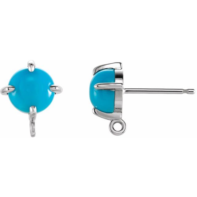Natural Turquoise Earring Top