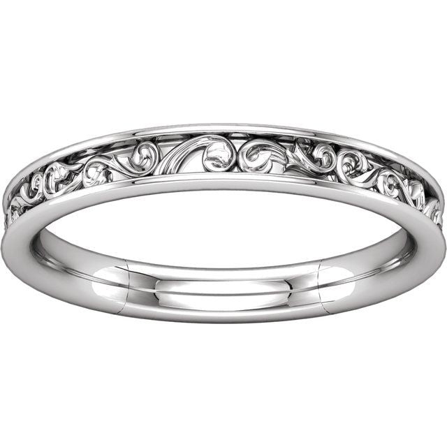 Platinum Sculptural Band