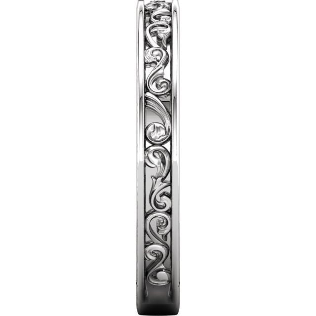 Platinum Sculptural Band