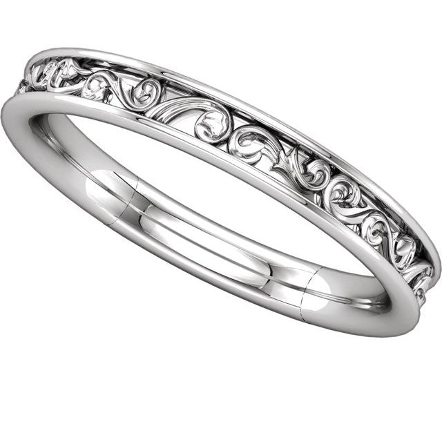 Platinum Sculptural Band