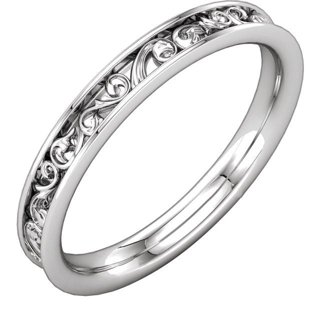 Platinum Sculptural Band