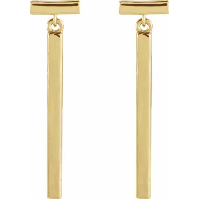 14K Articulated Bar Earrings