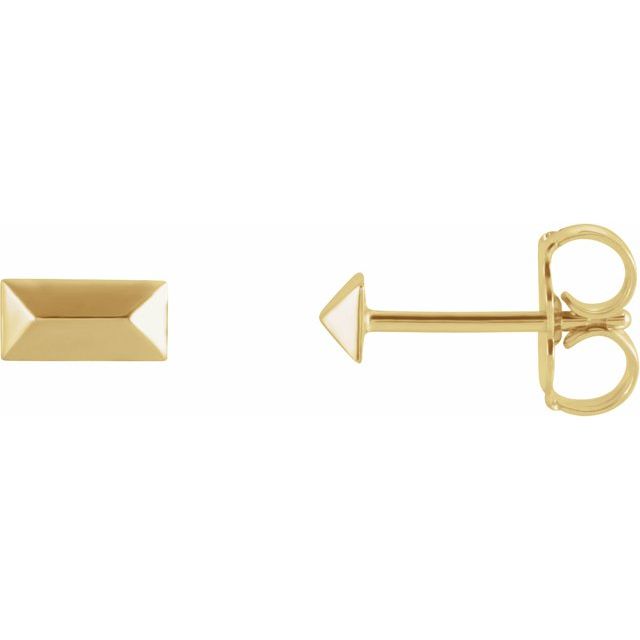 14K Geometric Stud Earrings