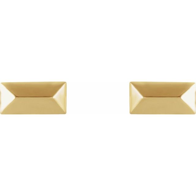 14K Geometric Stud Earrings