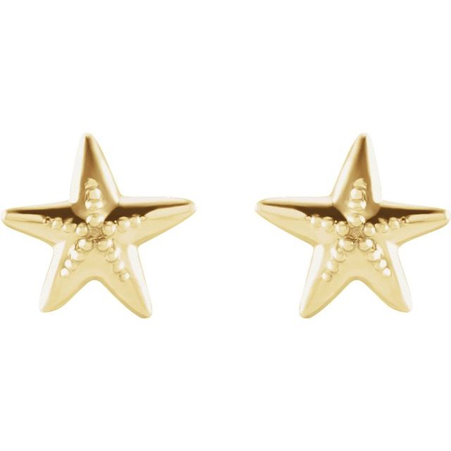 14K Starfish Earrings