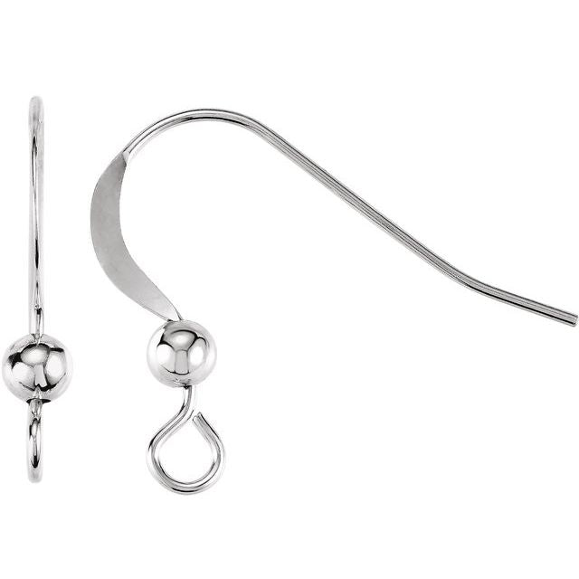 14K French Wire Earring Top with Bead