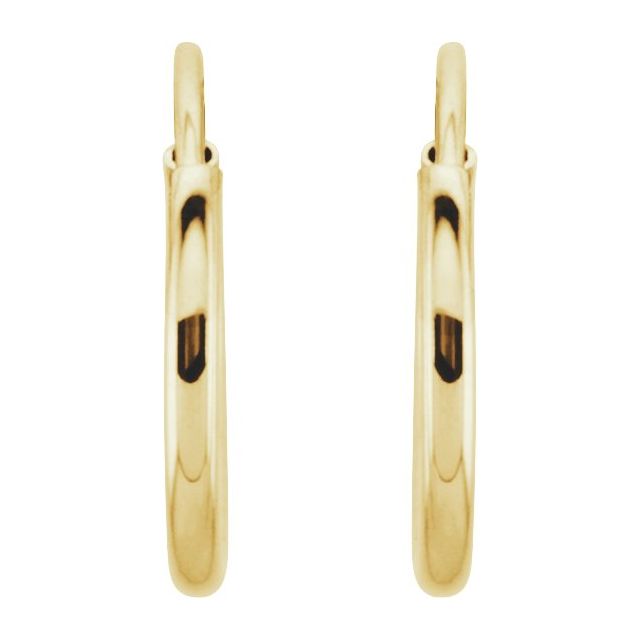 14K Endless Tube Hoop Earring