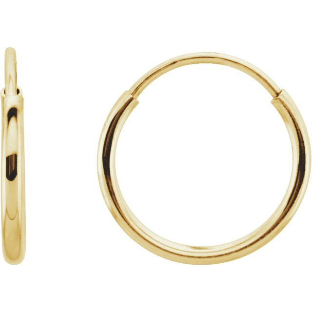 14K Endless Tube Hoop Earring