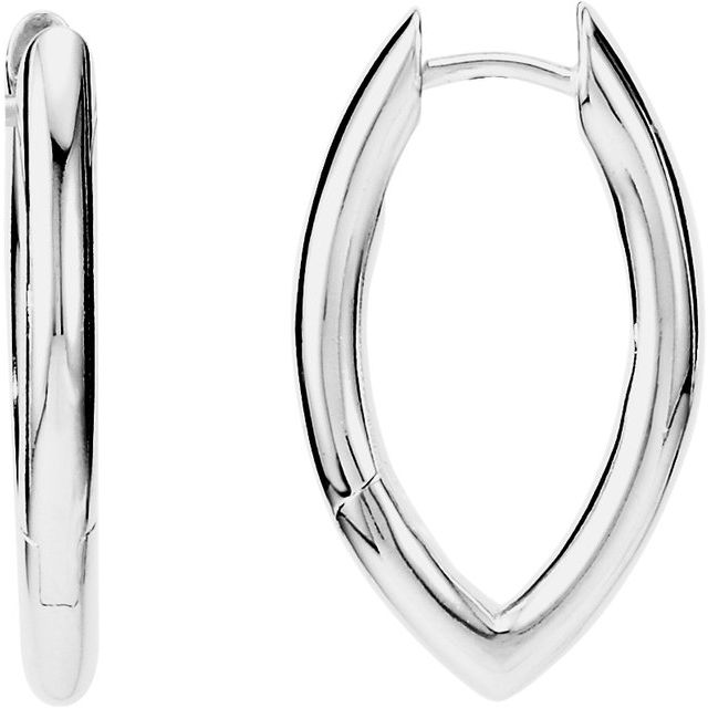 Sterling Silver Hinged Tube Hoop Earrings