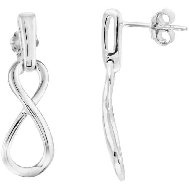 14K Infinity-Inspired Dangle Earrings
