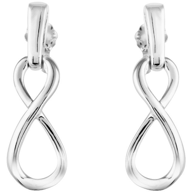14K Infinity-Inspired Dangle Earrings