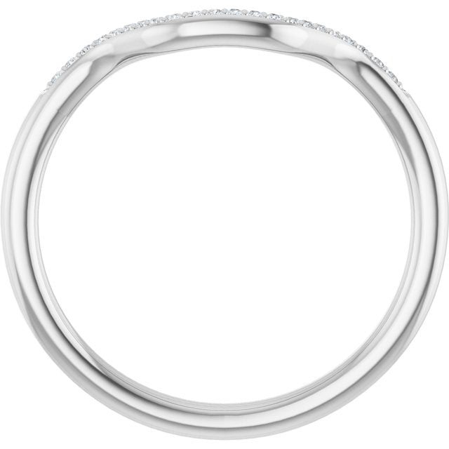 14K .06 CTW Diamond Band for Emerald Ring