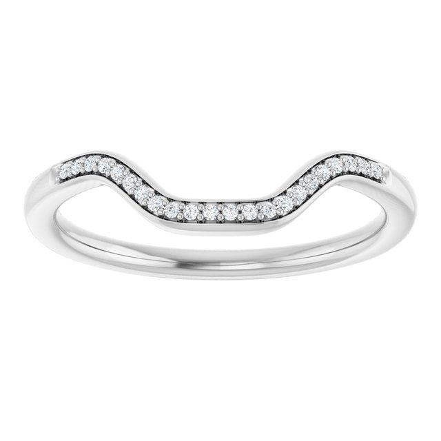 14K .06 CTW Diamond Band for Emerald Ring