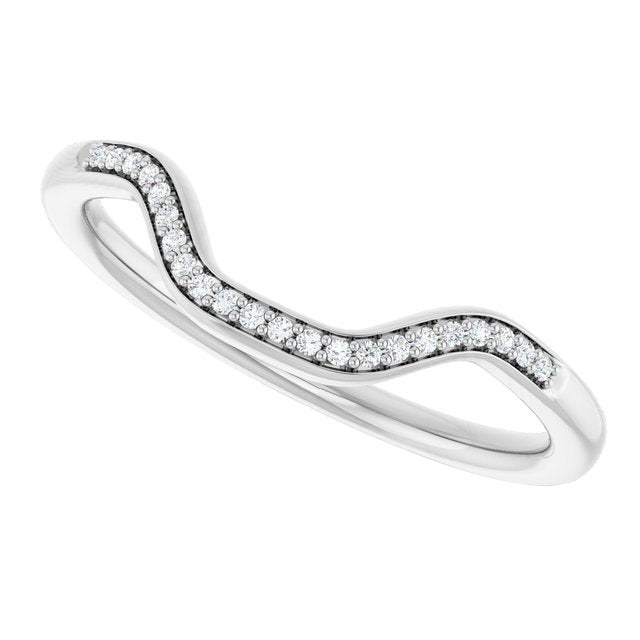 14K .06 CTW Diamond Band for Emerald Ring