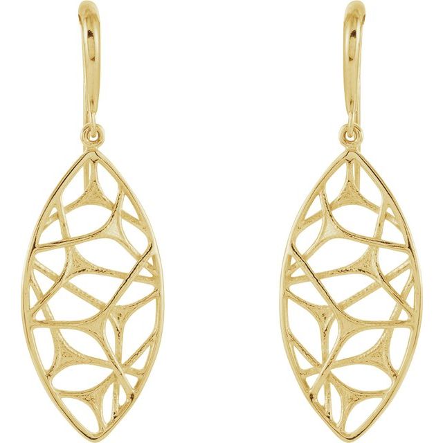 14K Web Dangle Earrings