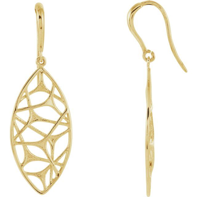14K Web Dangle Earrings