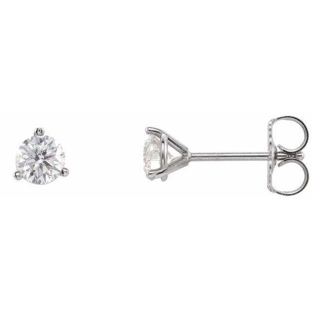 14K 1/5 CTW Canadamark Natural Diamond® 3-Prong Earrings - SI2-SI3 G-H