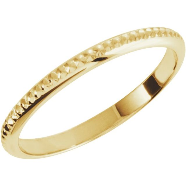 14K Milgrain Band Size 5