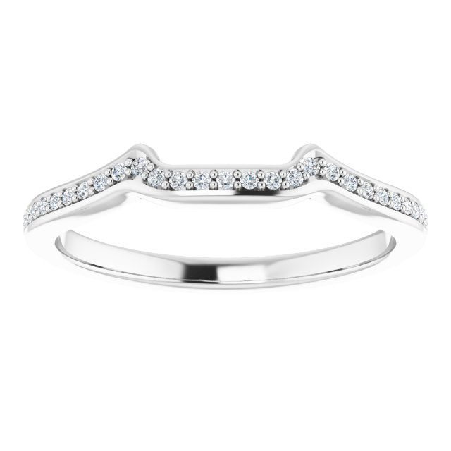 14K .08 CTW Natural Diamond Band for Square Ring