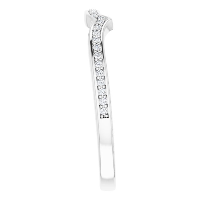 14K .08 CTW Natural Diamond Band for Square Ring