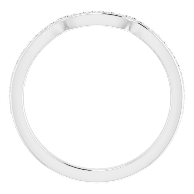 14K .08 CTW Natural Diamond Band for Square Ring