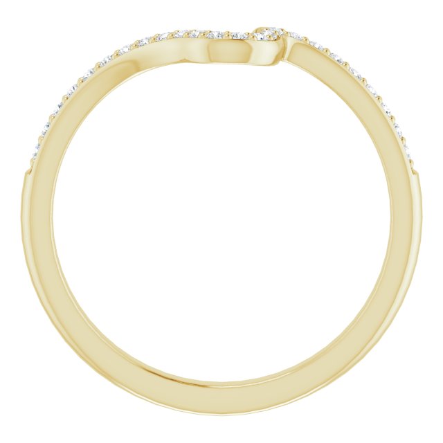 14K 1/10 CTW Natural Diamond Band for Round Ring