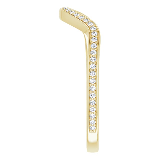14K 1/8 CTW Diamond Band for Round Ring