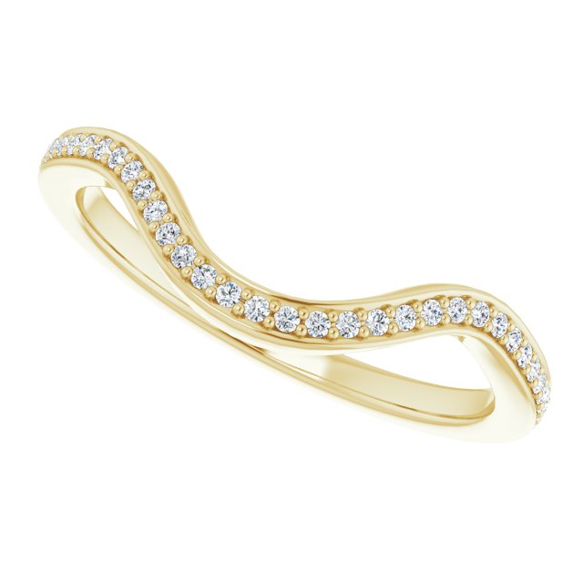 14K 1/8 CTW Diamond Band for Round Ring