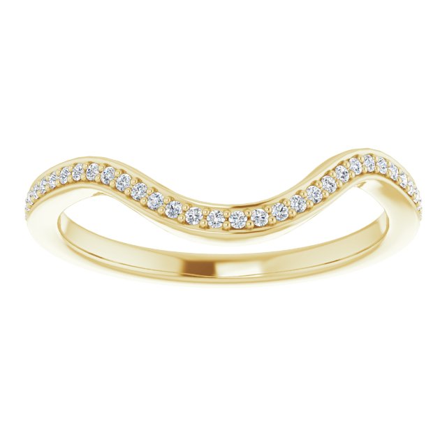 14K 1/8 CTW Diamond Band for Round Ring