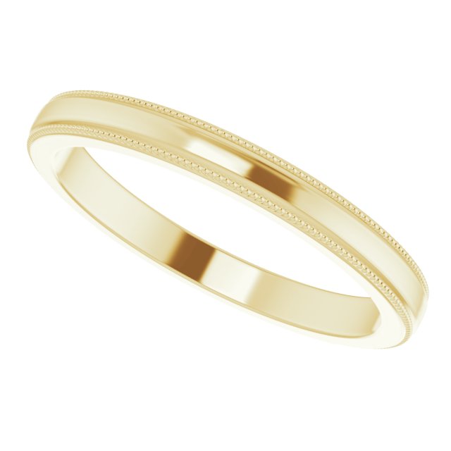 14K Yellow Milgrain Matching Band