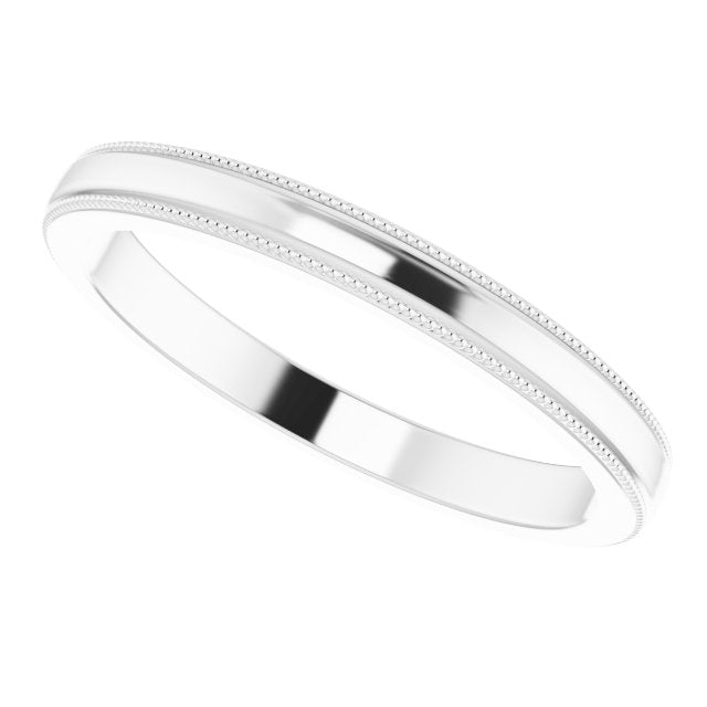 Platinum Milgrain Matching Band