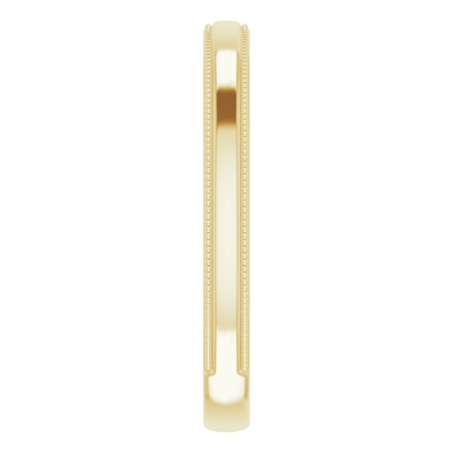 14K Yellow Milgrain Matching Band