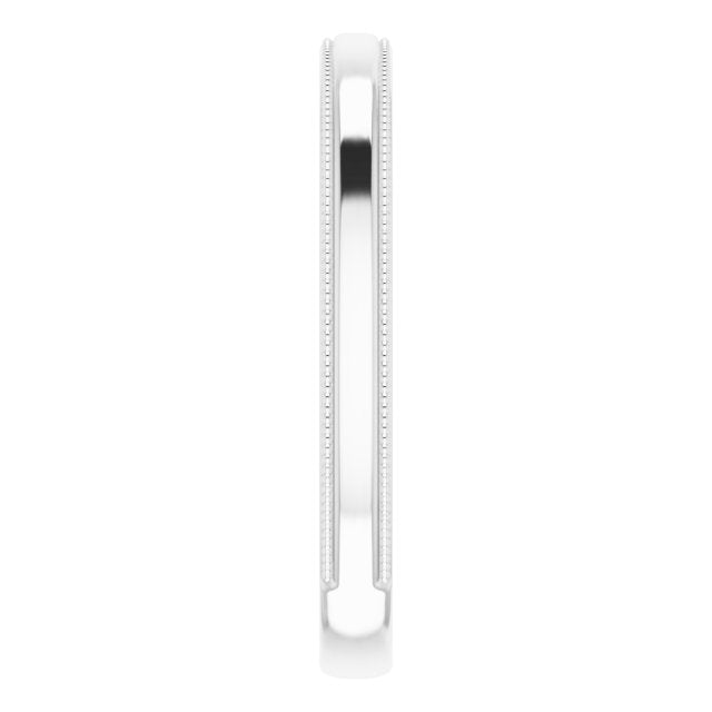 Platinum Milgrain Matching Band