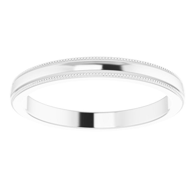 Platinum Milgrain Matching Band