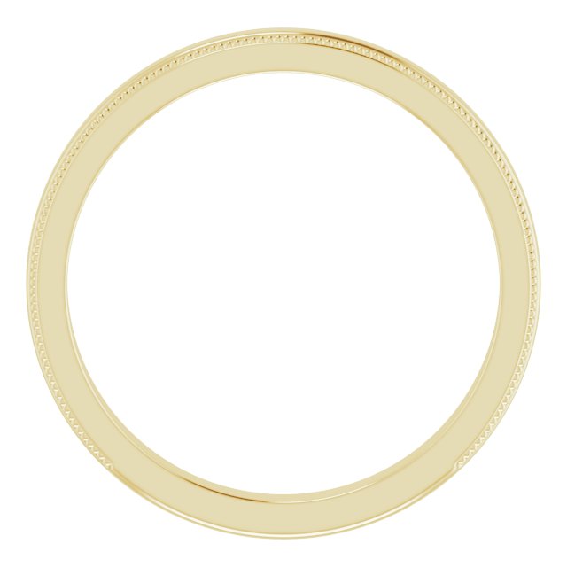 14K Yellow Milgrain Matching Band