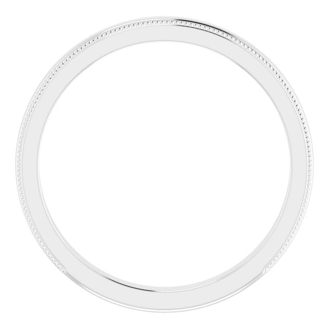Platinum Milgrain Matching Band