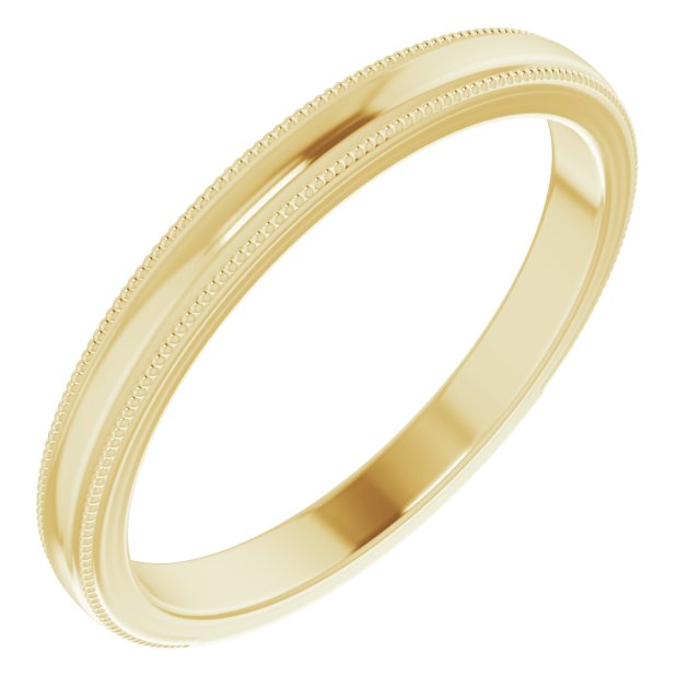 14K Yellow Milgrain Matching Band
