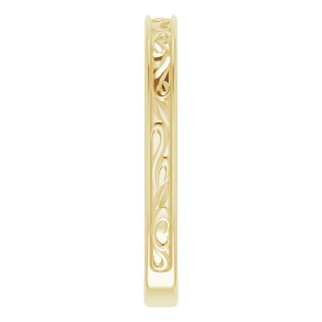 14K Yellow Vintage-Inspired Band
