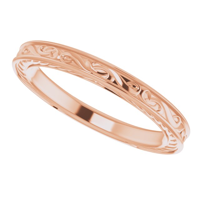 10K Rose Vintage-Inspired Band