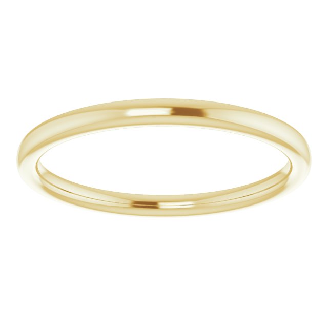 14K Round Wedding Band