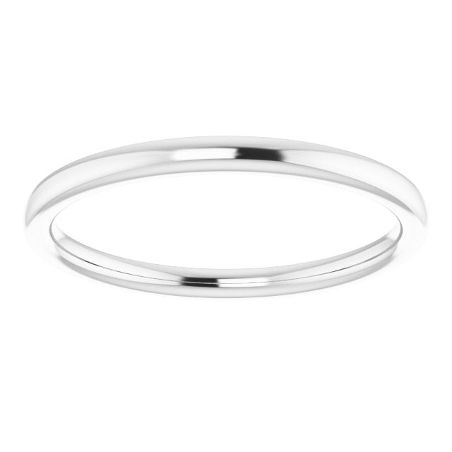 18K Round Wedding Band